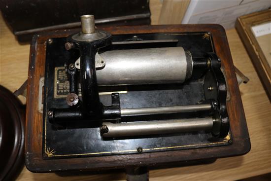A phonograph and cylinders (no horn )